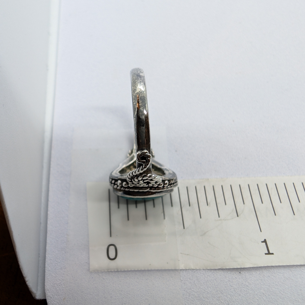 Turquoise Silver 925 Ring. Size 6.25 - Picture 8 of 10